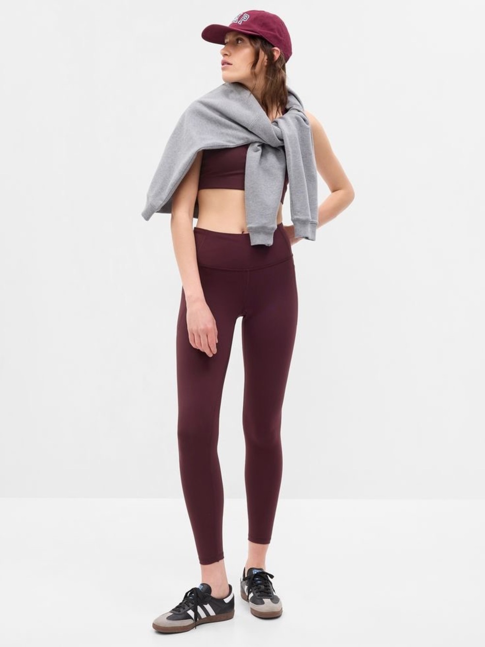GAP Shaded Purple GapFit High Rise Ribbed Leggings Women’s Medium 7/8 Length